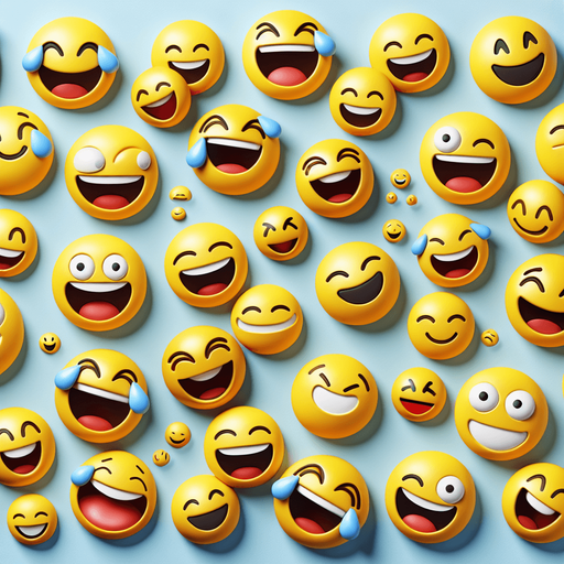 serie of laughing smileys