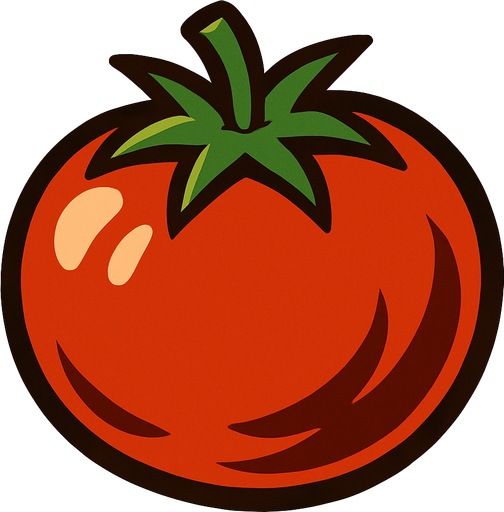 tomato.
In-Game asset.  2d.  High contrast.  No shadows