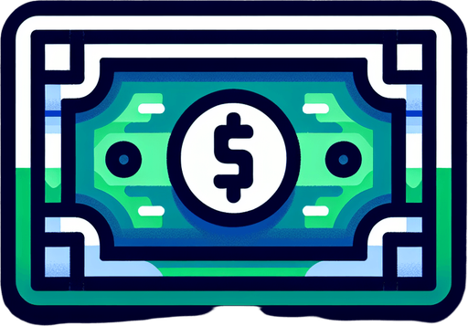 create a green and blue money.
Single Game Texture.  In-Game asset.  2d.  Blank background.  High contrast.  No shadows