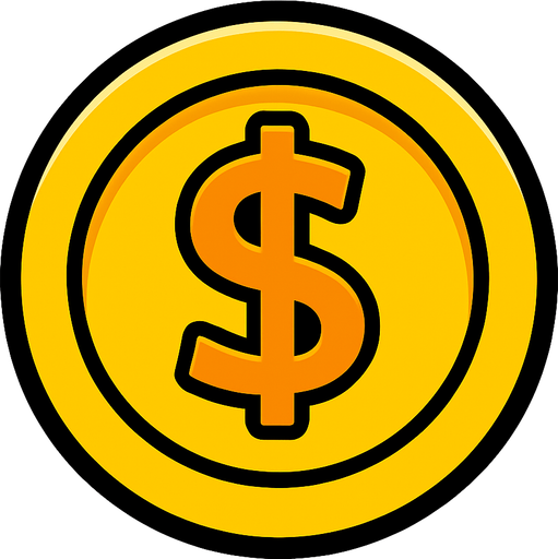 Coin.
In-Game asset.  2d.  High contrast.  No shadows