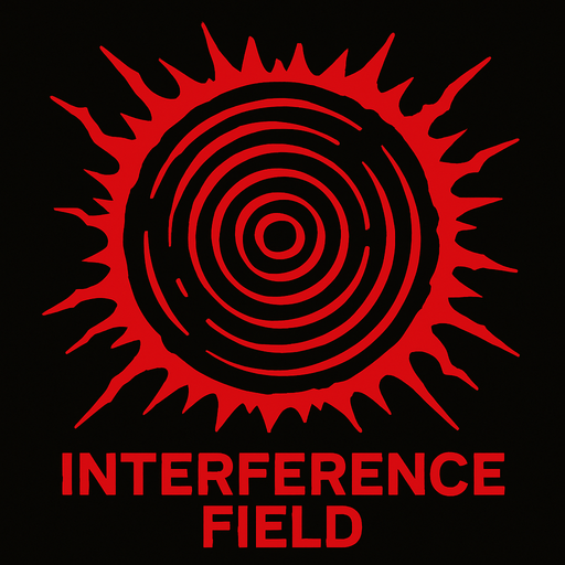 interference Field in red color.
In-Game asset.  2d.  High contrast.  No shadows