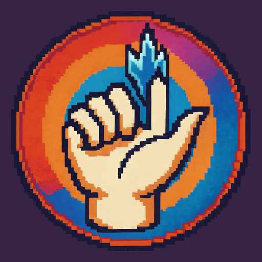 A retro pixel style, colourful, RPG style.