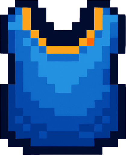 peto de pixeles.
In-Game asset.  2d.  High contrast.  No shadows
