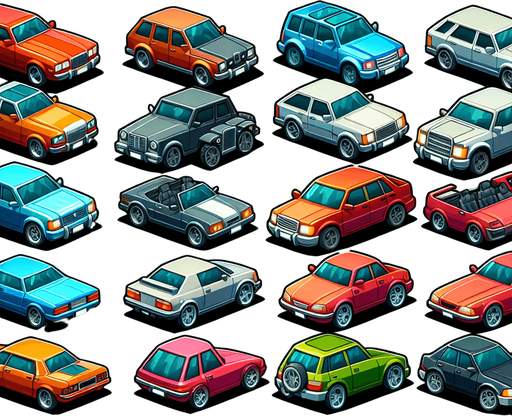 IT IS A CAR BUYING AND SELLING GAME.
Single Game Texture. In-Game asset. 2d. Blank background. High contrast. No shadows.