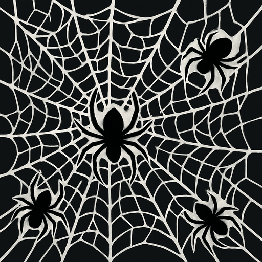 Fond d'écran nid des araignées.
In-Game asset.  2d.  High contrast.  No shadows