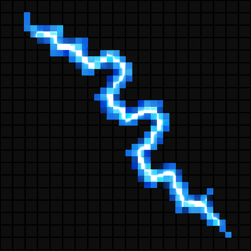 30x30 lightning chain.
In-Game asset.  2d.  High contrast.  No shadows