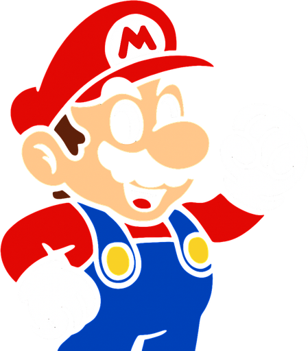 hey mario.
In-Game asset.  2d.  High contrast.  No shadows
