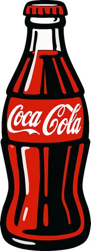coca cola şişesi.
In-Game asset.  2d.  High contrast.  No shadows