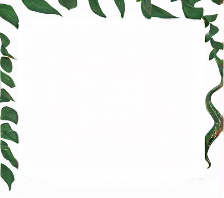 Some tree leafs and snakes.