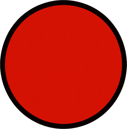 red circle.
In-Game asset.  2d.  High contrast.  No shadows