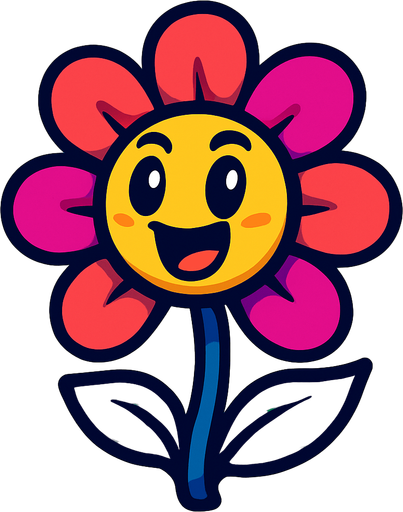 Flower animada.
In-Game asset.  2d.  High contrast.  No shadows