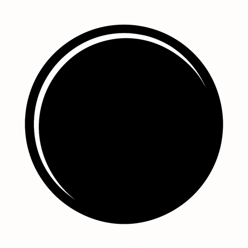 bola penuh hitam.
In-Game asset.  2d.  High contrast.  No shadows