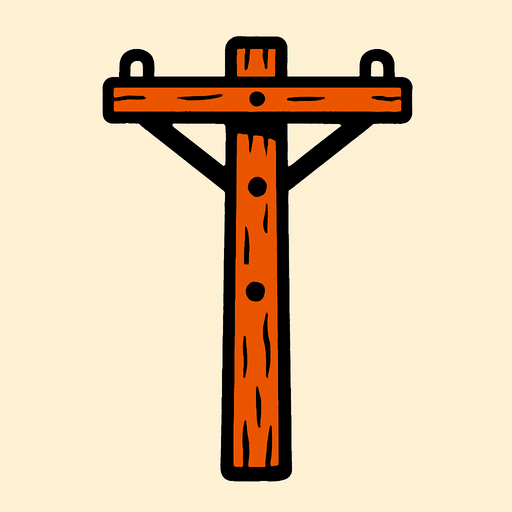 electricity pole without cable.
In-Game asset.  2d.  High contrast.  No shadows