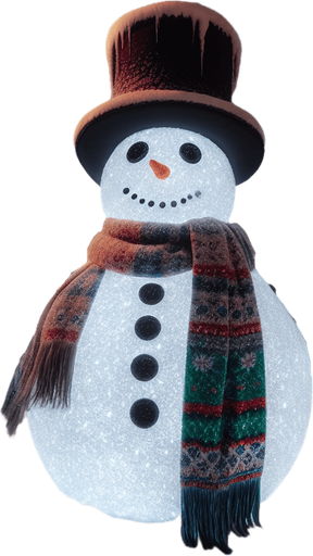 a feeric christmas landscape at night with snow men and snow flakes Background image