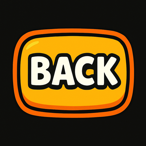 Back button.
In-Game asset.  2d.  High contrast.  No shadows