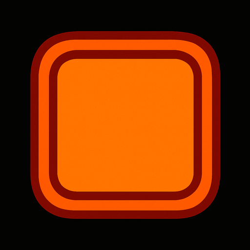 round edge square.
In-Game asset.  2d.  High contrast.  No shadows