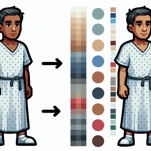 a sprite of a male person in a hospital gown.
a 2d sprite of a male person in a hospital gown