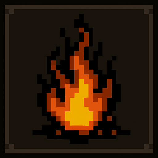 Spell icon Dark souls style 2d pixel art.
In-Game asset.  2d.  High contrast.  No shadows