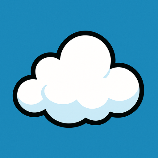 cloud.
In-Game asset.  2d.  High contrast.  No shadows