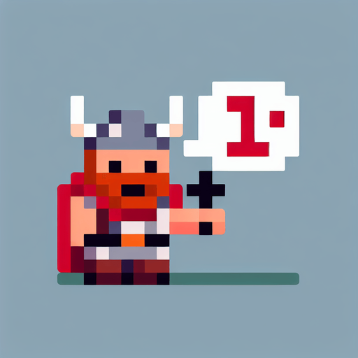 ubbe speech with red text inside saying "-1". pixelated. 8 bit..
Single Game Texture. In-Game asset. 2d. Blank background. High contrast. No shadows.