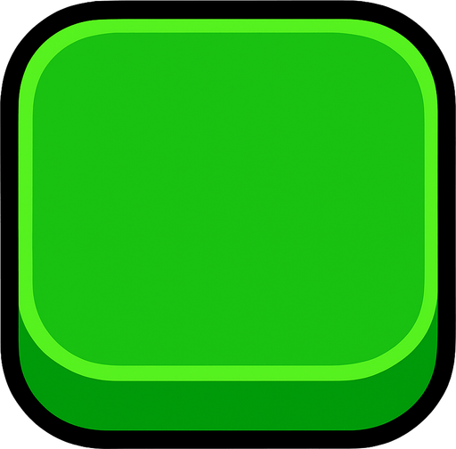 Green block with curved edges.
In-Game asset.  2d.  High contrast.  No shadows