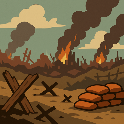 Background war.
In-Game asset.  2d.  No shadows