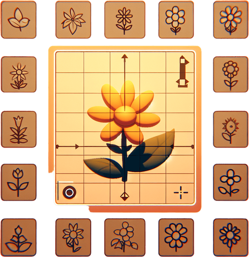 yellow 
flower.
Single Game Texture.  In-Game asset.  2d.  Blank background.  High contrast.  No shadows