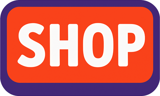 Shop button.
In-Game asset.  2d.  High contrast.  No shadows