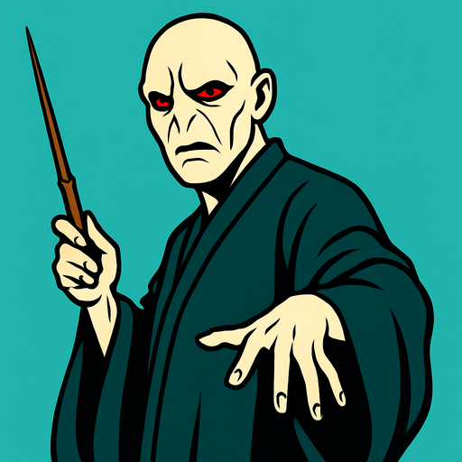 Lord Voldemort.
In-Game asset.  2d.  High contrast.  No shadows