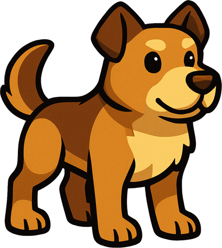 Un perro.
In-Game asset.  High contrast.  No shadows