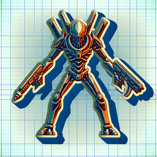 a weaponazized alien.
Single Game Texture.  In-Game asset.  2d.  Blank background.  High contrast.  No shadows