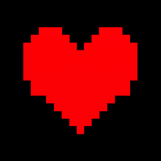 make undertale heart.
In-Game asset.  2d.  High contrast.  No shadows