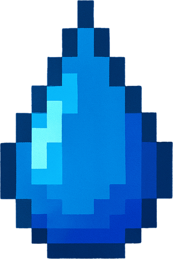raindrop.
In-Game asset.  2d.  High contrast.  No shadows. 8-bit