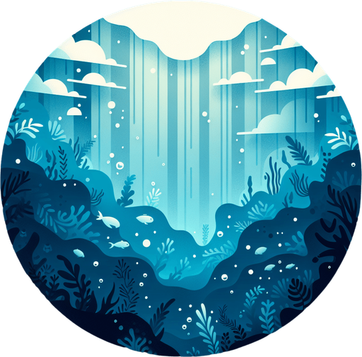 okyanus içi.
Single Game Texture.  In-Game asset.  2d.  Blank background.  High contrast.  No shadows