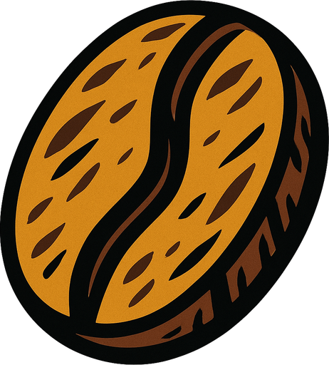 espresso bean.
In-Game asset.  2d.  High contrast.  No shadows