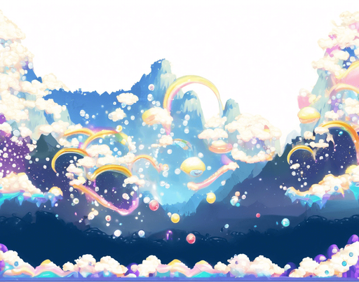 Add colourful bubbles and dragons from the Bubble Booble game of the arcade of the 80s