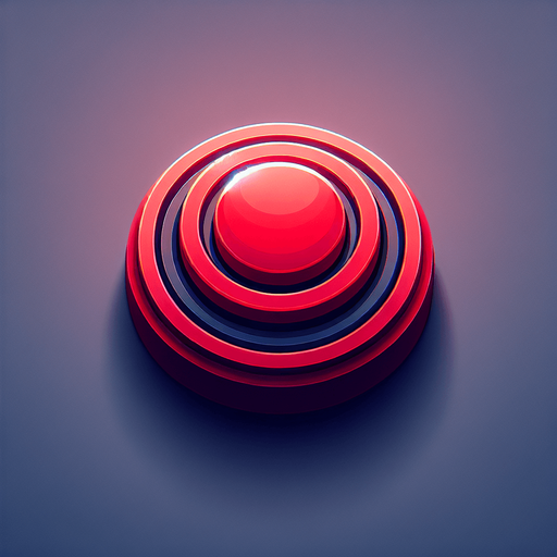generate a arcade like round button in red color Single Game Texture. In-Game asset. 2d. Blank background. High contrast. No shadows.