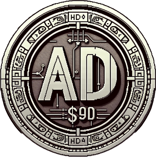 coin, have "AD" not "$", hd colors.
Single Game Texture.  In-Game asset.  2d.  Blank background.  High contrast.  No shadows