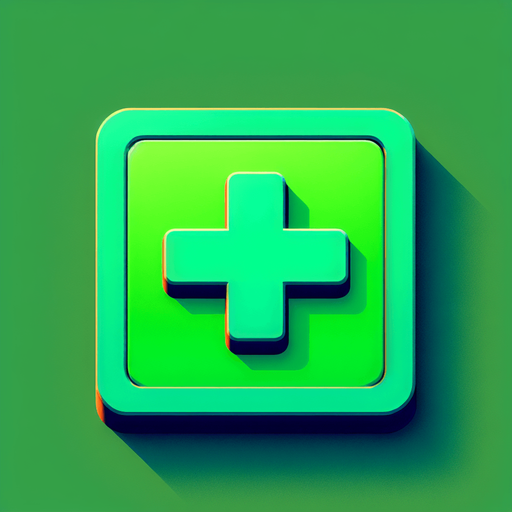 square green  box with + inside.
Single Game Texture. In-Game asset. 2d. Blank background. High contrast. No shadows.