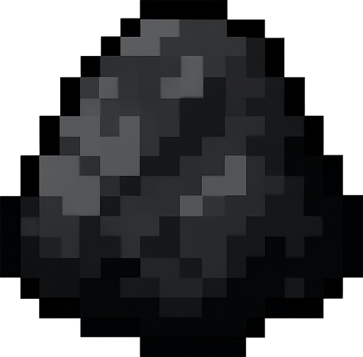 2d pixel bir kömür.
In-Game asset.  2d.  High contrast.  No shadows