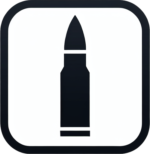 bullet'.
Single Game Texture.  In-Game asset.  2d.  Blank background.  High contrast.  No shadows