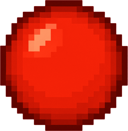 pixelart red circular enemy projectile to dodge
In-Game asset.  2d.  High contrast.  No shadows. Pixel art
