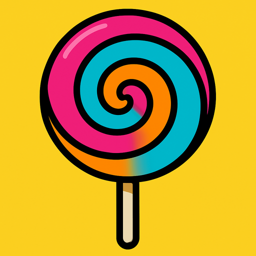 Fond écran sucette.
In-Game asset.  2d.  High contrast.  No shadows