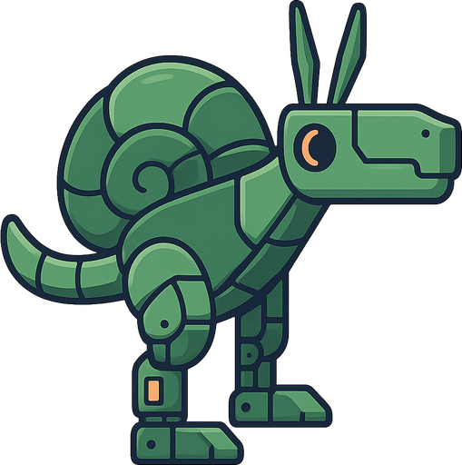 robotic green snail dinosaur. No background. Transparent background. Blank background. No shadows. 2d. In-Game asset. flat