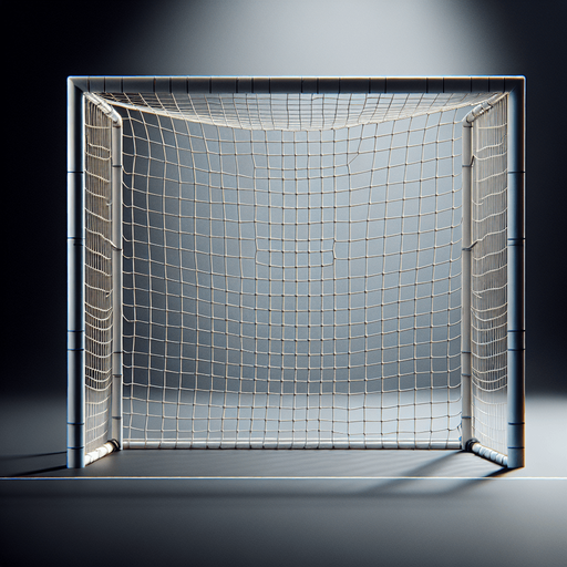 real soccer goal post front view.
Single Game Texture.  In-Game asset.  3d.  Blank background.  High contrast.  No shadows