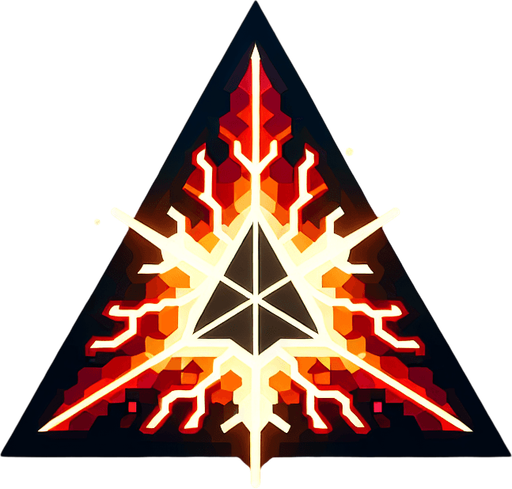 Triangle plasma bullet. Glowing. Pointing down. Dark outline.
Single Game Texture. In-Game asset. 2d. Blank background. High contrast. No shadows.