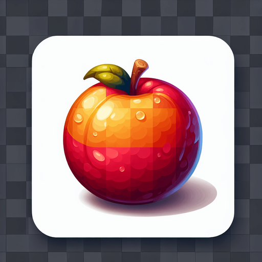 Fruit.
Single Game Texture.  In-Game asset.  2d.  Blank background.  High contrast.  No shadows