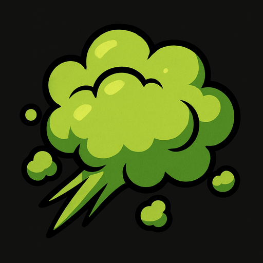 Fart cloud.
In-Game asset.  2d.  High contrast.  No shadows