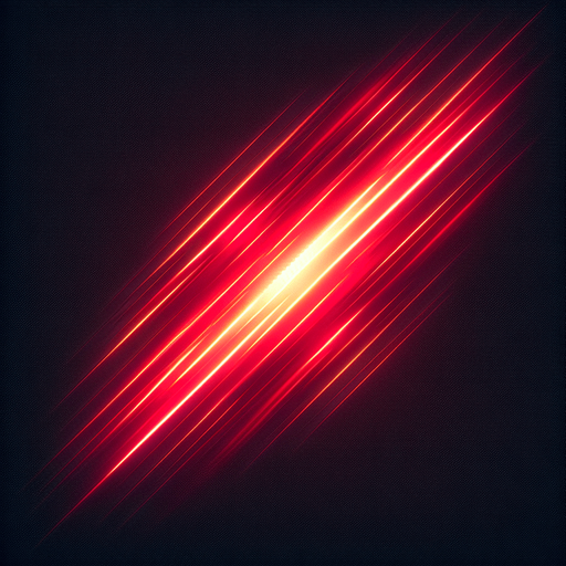 A red glowing line. Bright red core with subtle outer glow. 
Single Game Texture. In-Game asset. 2d. Blank background. High contrast. No shadows.