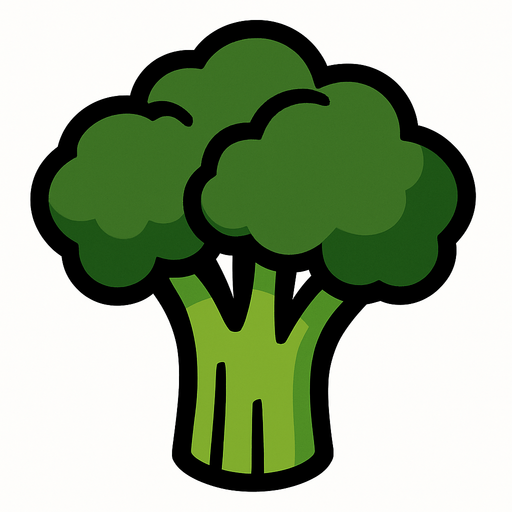 Broccoli.
In-Game asset.  2d.  High contrast.  No shadows